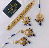 Hyderabadi Choker Set-15 (Blue)